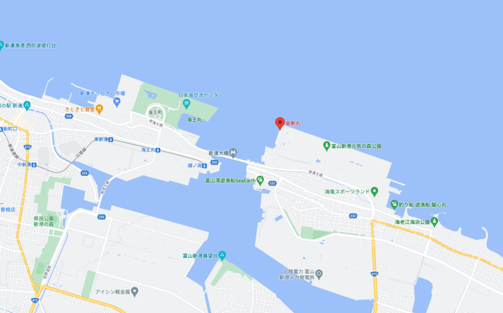 金剛丸の場所